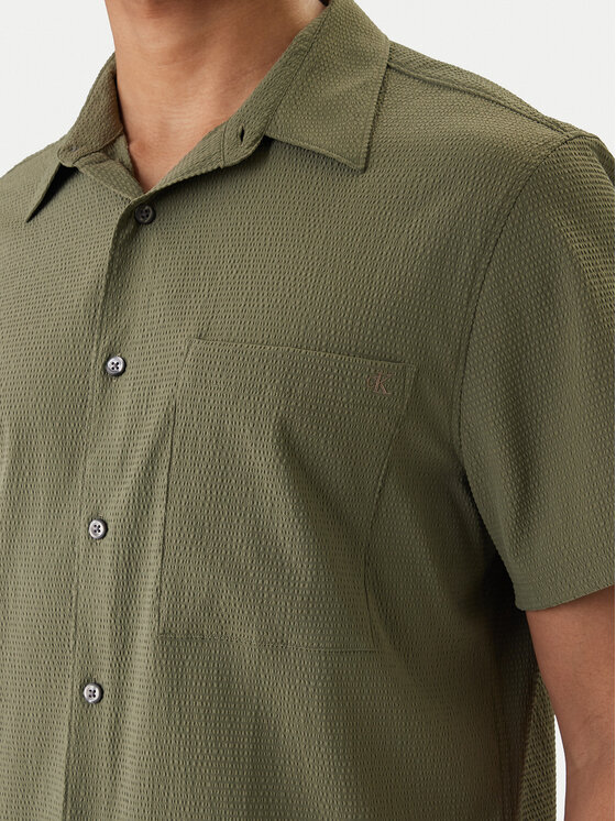 Calvin Klein Calvin Klein Πουκάμισο LV04LF109G Πράσινο Classic Fit