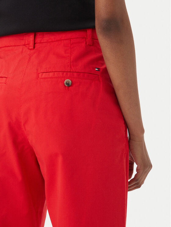 Tommy Hilfiger Tommy Hilfiger Pantaloni chino WW0WW49647 Roșu Slim Fit