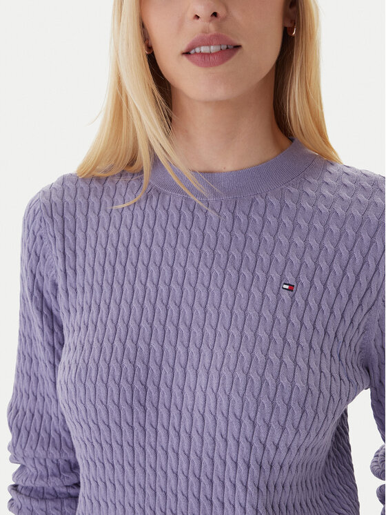 Tommy Hilfiger Tommy Hilfiger Пуловер Fine WW0WW44993 Виолетов Regular Fit