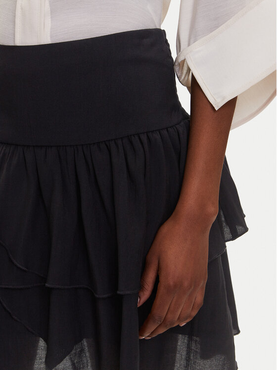 Vero Moda Vero Moda Spódnica mini Clara 10336425 Czarny Regular Fit