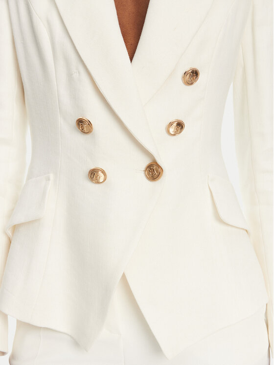 Elisabetta Franchi Elisabetta Franchi Sako GI-162-52E2-V760 Bílá Regular Fit