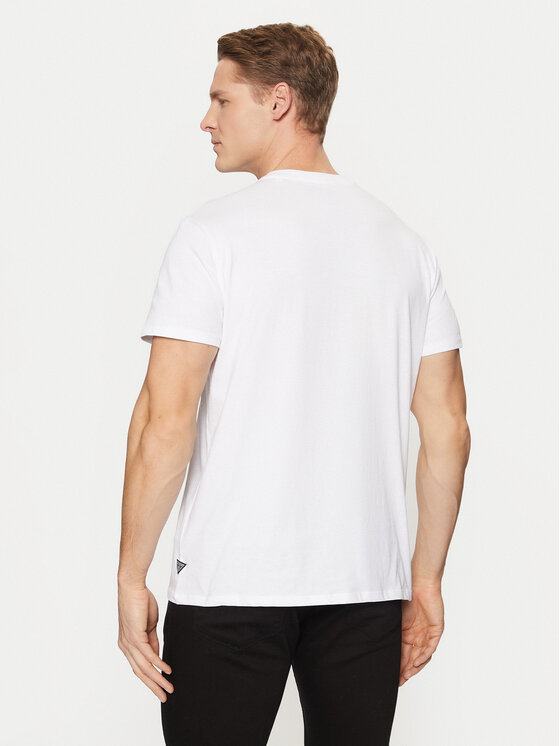 Guess Guess T-Shirt M5RI43 K9RM1 Biały Regular Fit