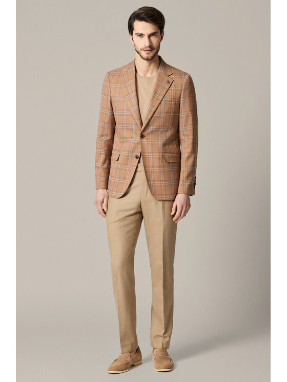 Lancerto Lancerto Marynarka Carloforte MA131126000026 Brązowy Slim Fit