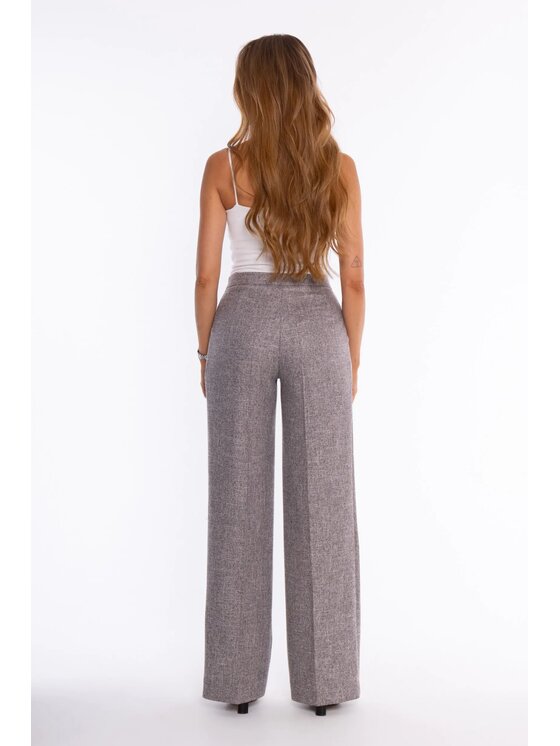 Made of Emotion Made of Emotion Spodnie materiałowe M930 Szary Wide Leg