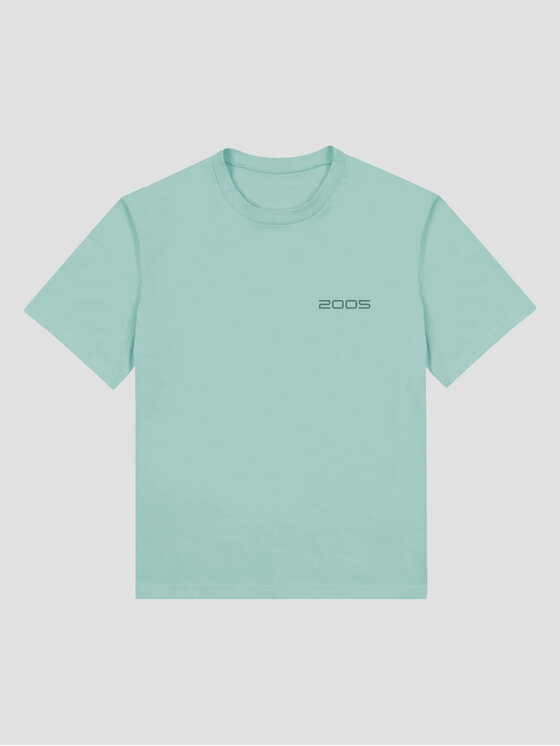 2005 2005 Tričko Basic Zelená Oversize