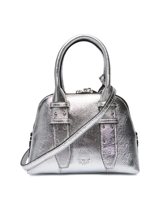 PINKO PINKO Handtasche Bowling Bag Zip Mini AI 25-26 PLTT 105333 A0QO Silberfarben