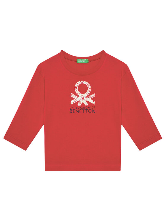United Colors Of Benetton Bluzka 3I1XG10HS Czerwony Regular Fit
