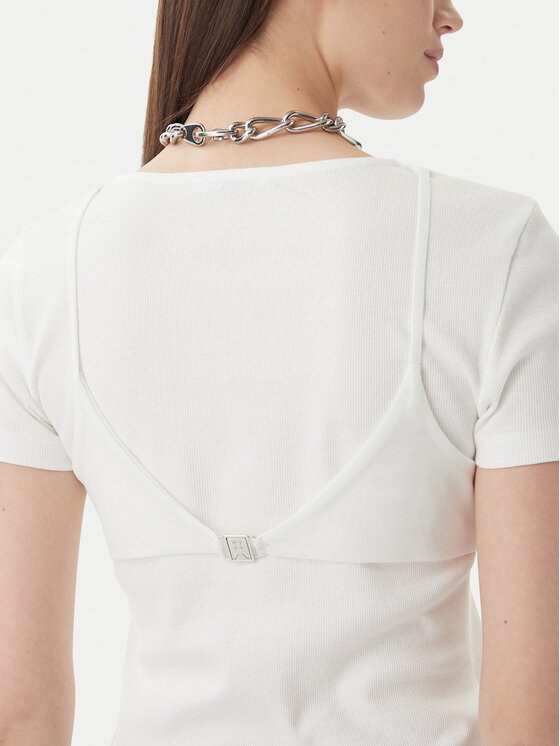 Patrizia Pepe Patrizia Pepe Футболка 2M4522/J407-W146 Білий Slim Fit