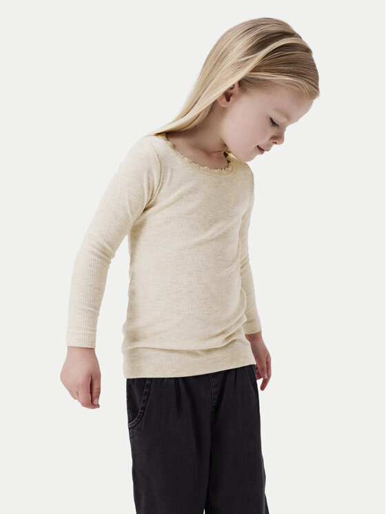 NAME IT NAME IT Bluse 13198042 Beige Regular Fit