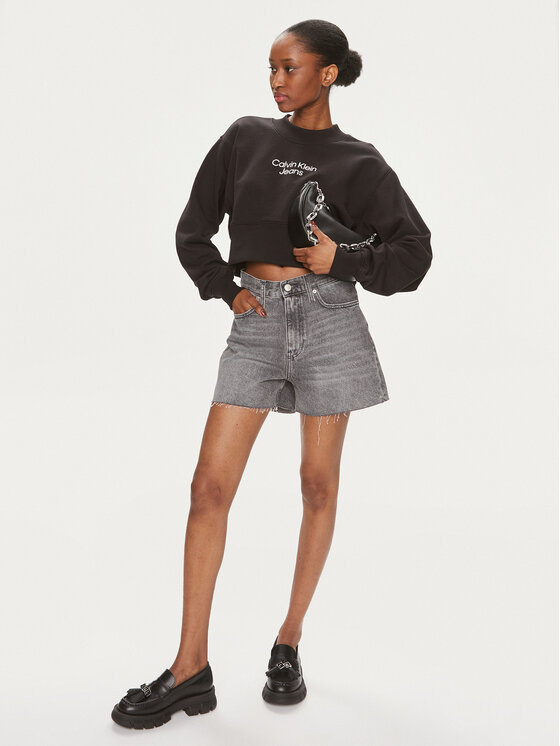 Calvin Klein Jeans Calvin Klein Jeans Pantaloni scurți de blugi J20J223508 Gri Regular Fit