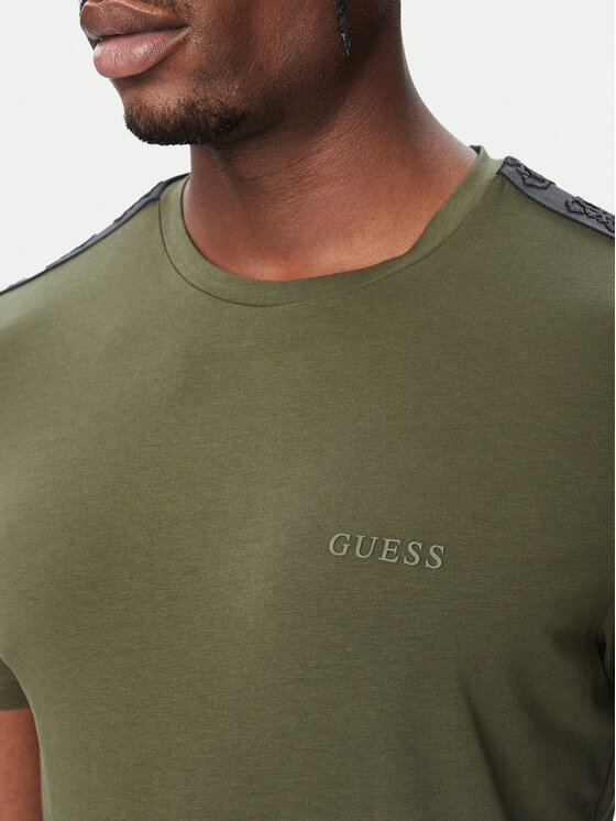 Guess Guess Тишърт U6BM04 K5388 Тъмнозелен Regular Fit