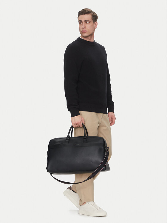 Tommy Hilfiger Tommy Hilfiger Geantă Th Corp Duffle AM0AM13353 Negru