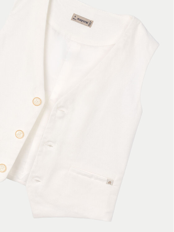 Mayoral Mayoral Gilet 3369 Bianco Regular Fit