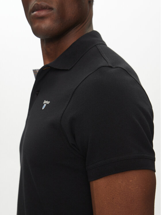 Barbour Barbour Polo majica Tartan MML0012BK31 Črna Regular Fit