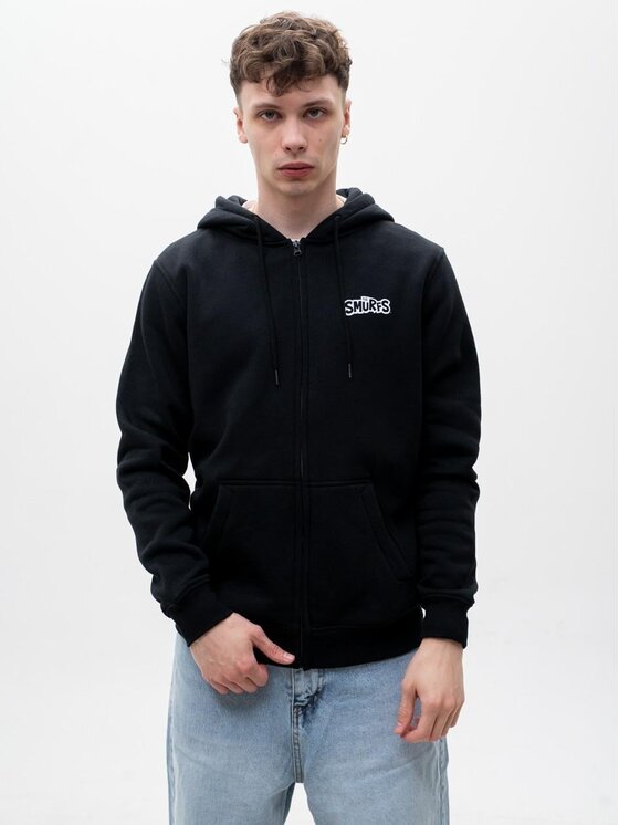 Smerfy Smerfy Bluza Gargamel księżyc noc kot klakier 128669 Czarny Regular Fit