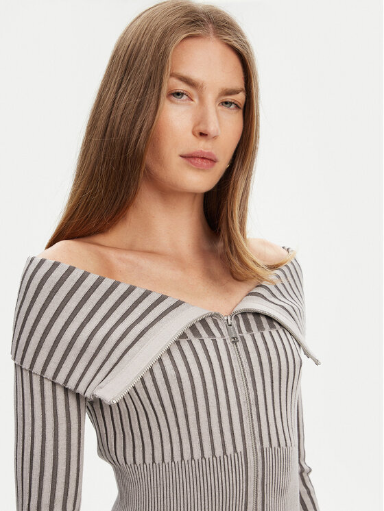 Guess Guess Пуловер W5YR03 Z30I2 Сив Slim Fit