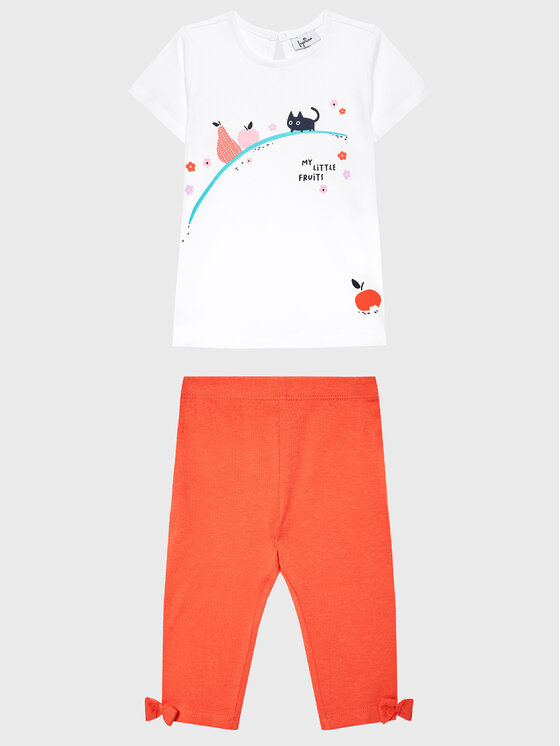 OVS OVS T-krekla un legingu komplekts 1766934 Balts Regular Fit