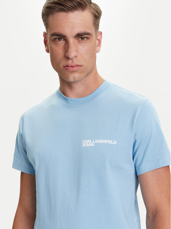 Karl Lagerfeld Jeans Karl Lagerfeld Jeans Тишърт A1M17003 Син Slim Fit