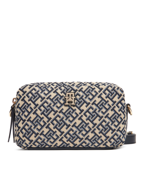 Tommy Hilfiger Kabelka Th Jacquard Camera Bag AW0AW17443 Tmavomodrá