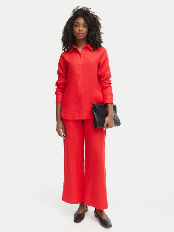 Tommy Hilfiger Tommy Hilfiger Camicia WW0WW44679 Rosso Regular Fit