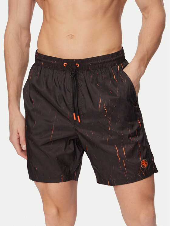 Guess Guess Плувни шорти F6GT18 WN352 Черен Regular Fit