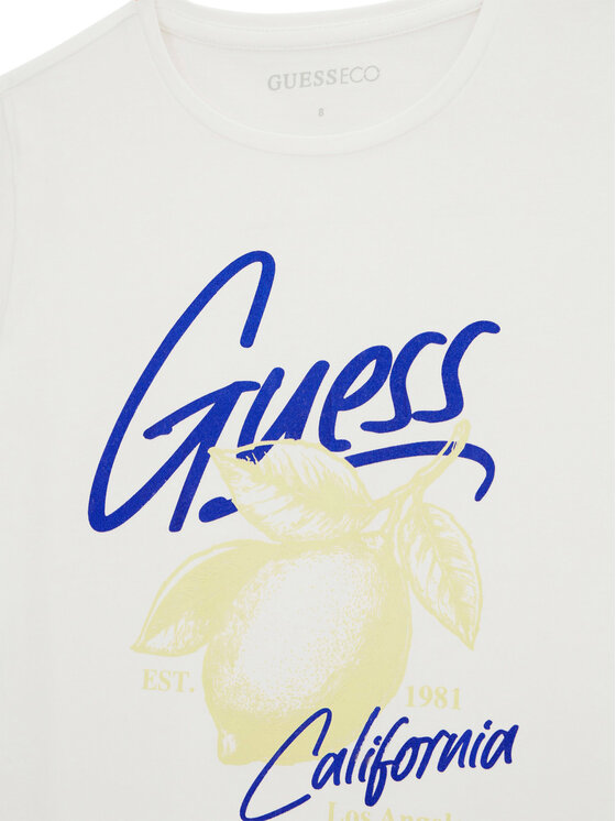 Guess Guess Póló J6GI01 K6YW4 Fehér Regular Fit