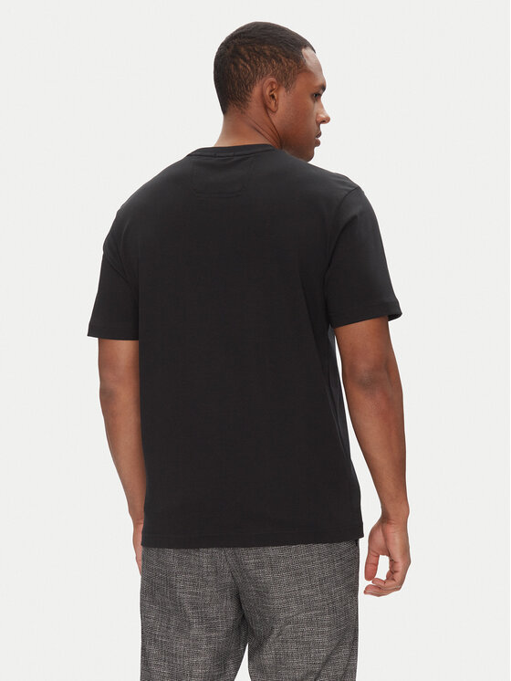 BOSS BOSS T-Shirt Tee Print Striped C 50537845 Czarny Relaxed Fit