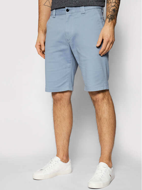 Tommy Jeans Medžiaginiai šortai Scanton DM0DM11076 Mėlyna Slim Fit •  Modivo.lt