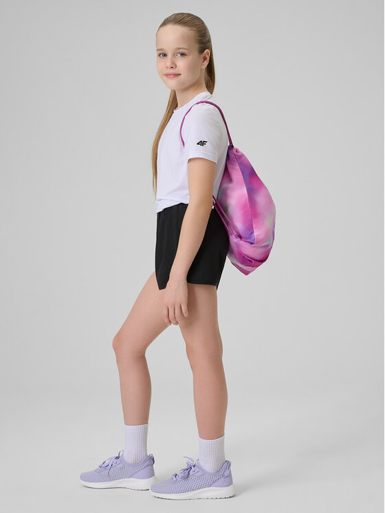 4F 4F Komplet bluzka i szorty sportowe JOY MOTION Kolorowy Regular Fit