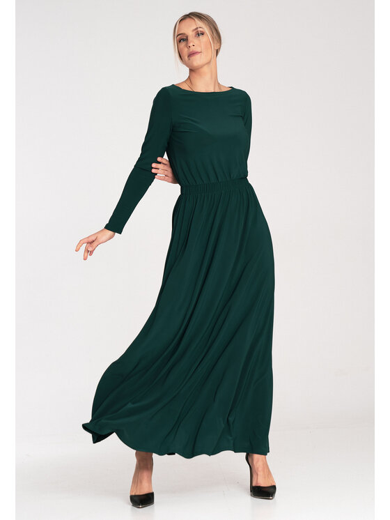 FIGL FIGL Koktejlové šaty M1052 Zelená Classic Fit