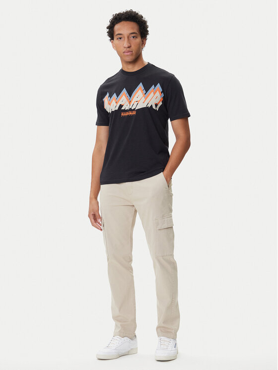 Napapijri Napapijri T-shirt Fiemme NP0A88T5 Crna Regular Fit