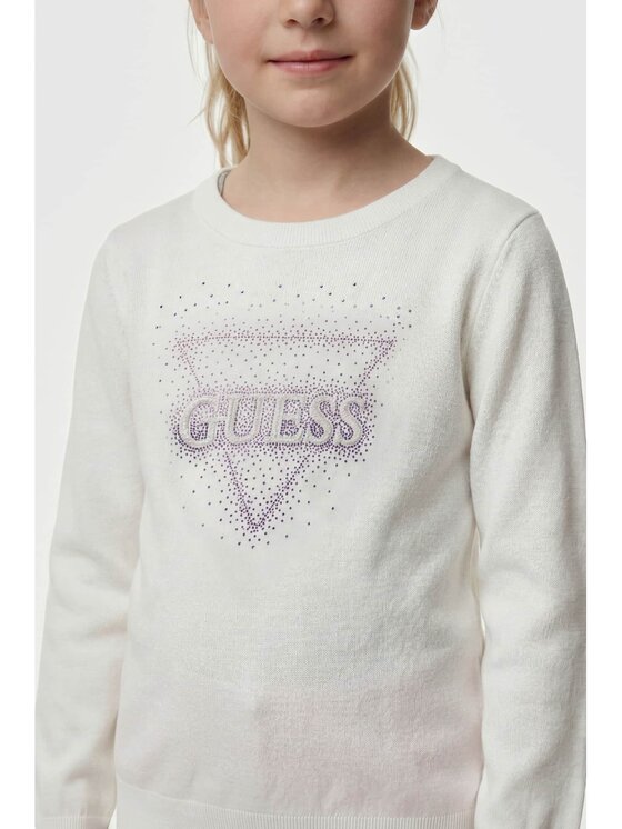 Guess Kids Guess Kids Sweter 180880 Biały Classic Fit