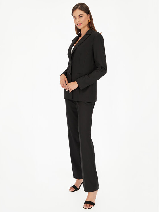 Potis & Verso Potis & Verso Marynarka Nesi Czarny Slim Fit