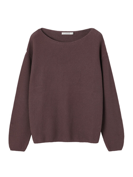 TATUUM TATUUM Sweter MAKSO Fioletowy Classic Fit