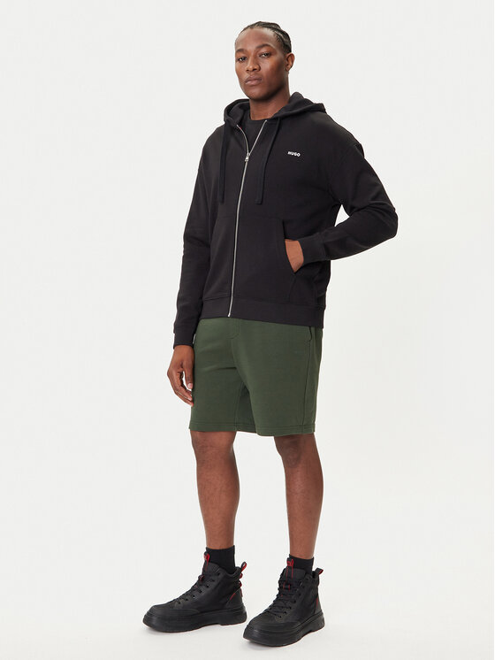 HUGO HUGO Mikina Dapozip 50548651 Černá Relaxed Fit