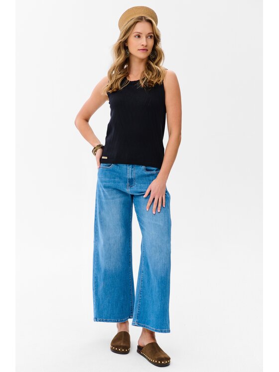 blue shadow blue shadow Bluzka Selis Czarny Regular Fit