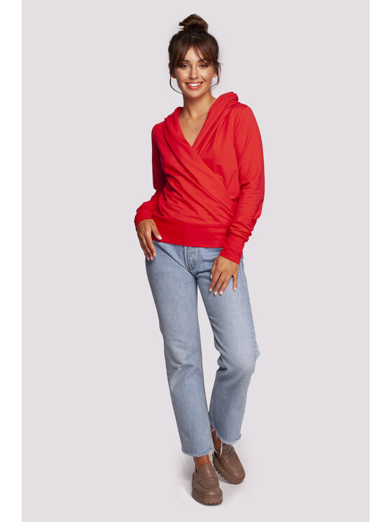 BeWear BeWear Bluza B246 Czerwony Comfort Fit