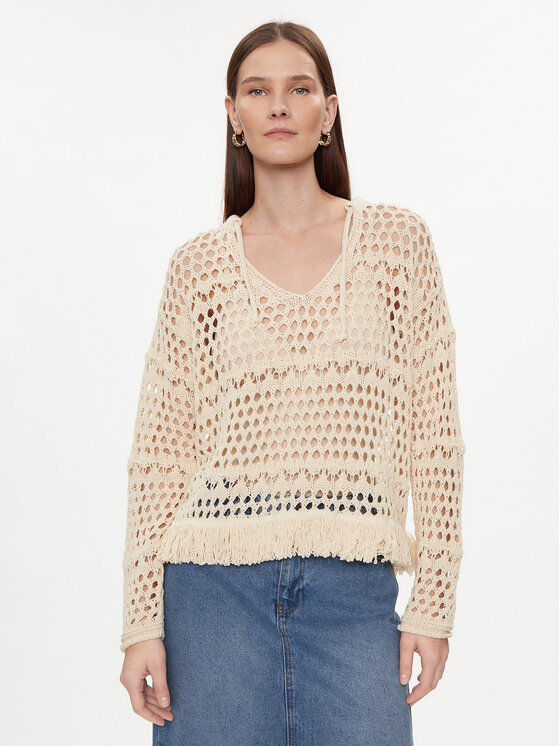 Női Sweater Kontatto, Méret: OS, Bézs, 3M2063C
