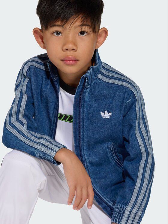 adidas adidas Kurtka jeansowa 162710 Niebieski jasny Loose Fit