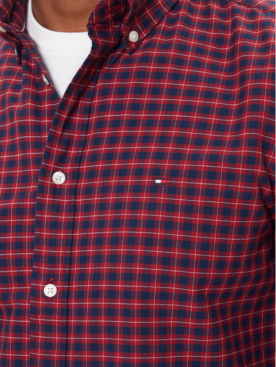 Tommy Hilfiger Tommy Hilfiger Hemd Heritage MW0MW40467 Rot Regular Fit