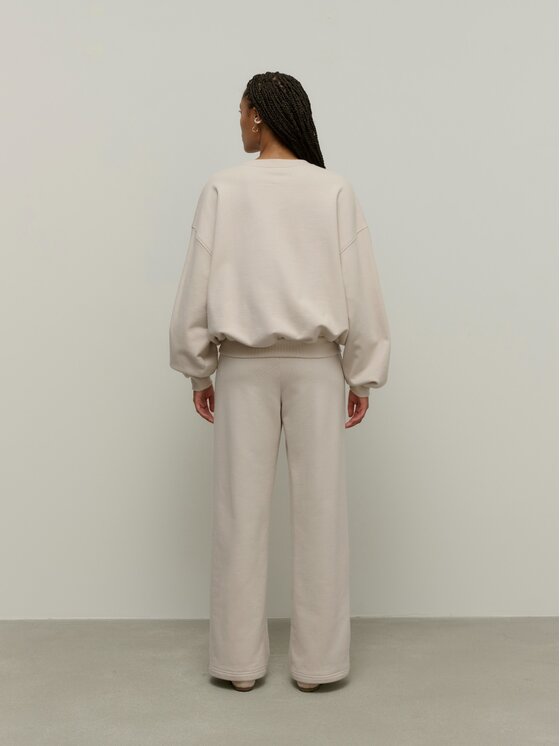 La Mania La Mania Felpa WHY Beige Classic Fit