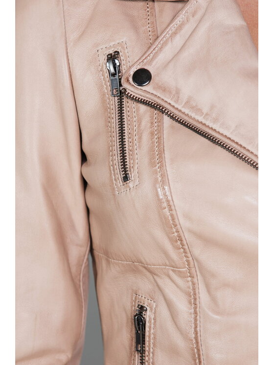 David Ryan David Ryan Kurtka skórzana Gina Beżowy Regular Fit