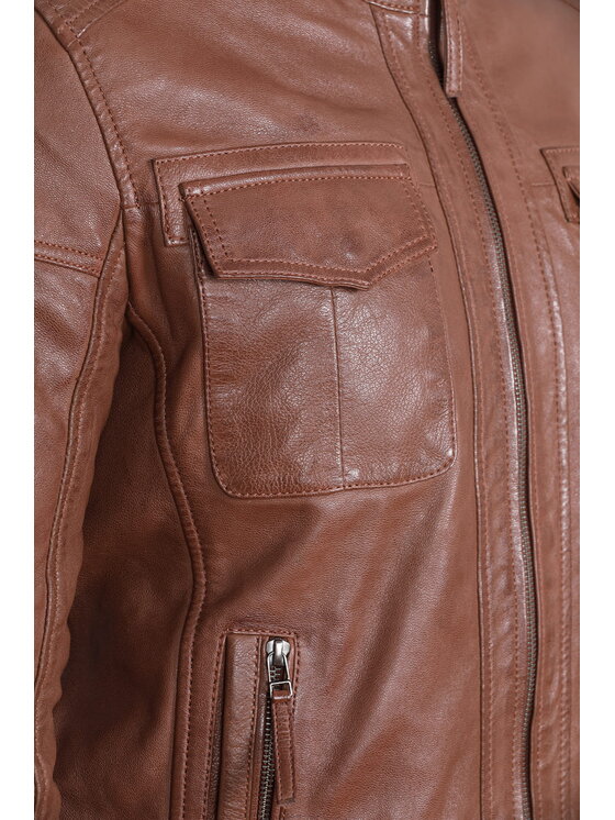 David Ryan David Ryan Kurtka skórzana DYLAN Brązowy Regular Fit