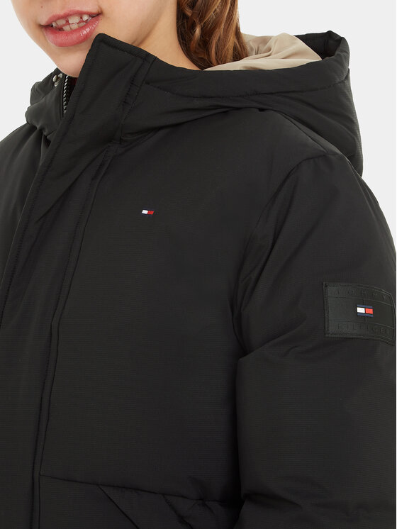 Tommy Hilfiger Tommy Hilfiger Pernata jakna KS0KS00488 Crna Relaxed Fit