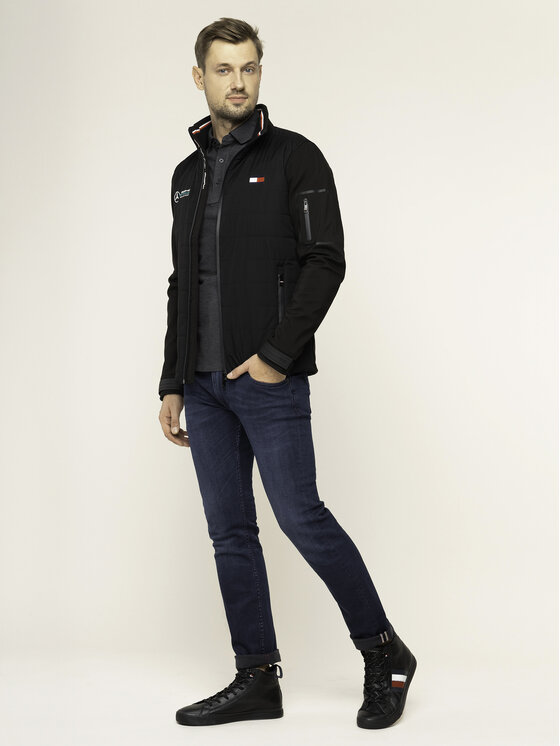 Tommy Hilfiger Tailored Demisezoninė striukė MERCEDES-BENZ Logo TT0TT05793  Juoda Regular Fit • Modivo.lt
