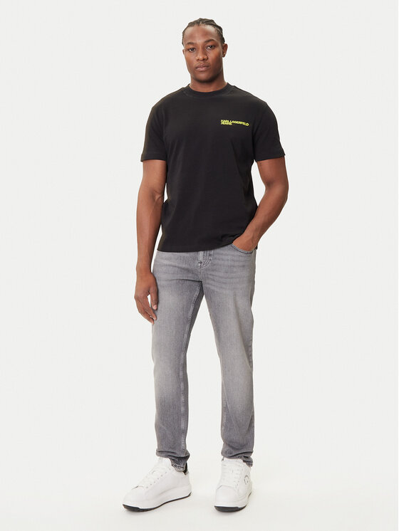 Karl Lagerfeld Jeans Karl Lagerfeld Jeans Tricou A3M17027 Negru Relaxed Fit