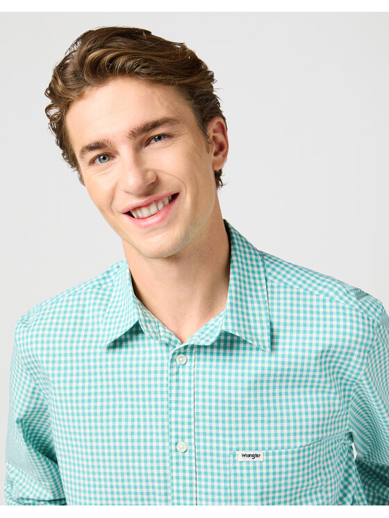 Wrangler Wrangler Koszula 1 PKT SHIRT 112362766 Niebieski Regular Fit