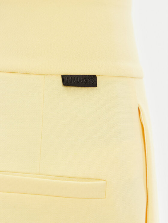 HUGO HUGO Spodnie materiałowe Himia 50513960 Żółty Regular Fit