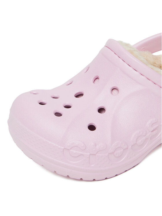 Crocs Crocs Şlapi C-BAYA LINED CLOG T 207501-79R Roz