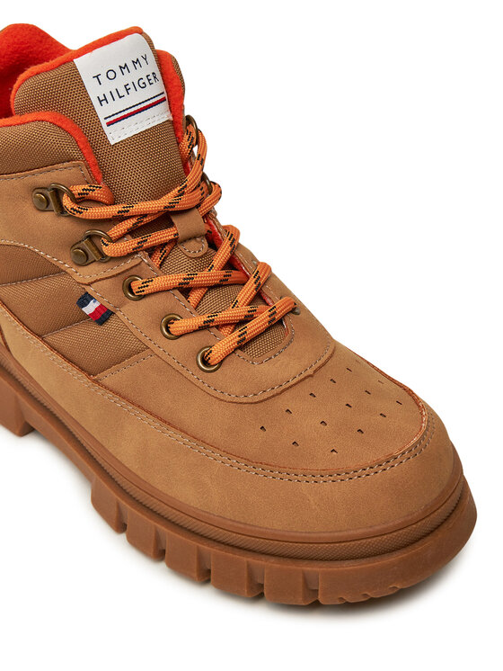 Tommy Hilfiger Tommy Hilfiger Gležnjarji Lace-Up Bootie T3X5-33707-1492 S Rjava